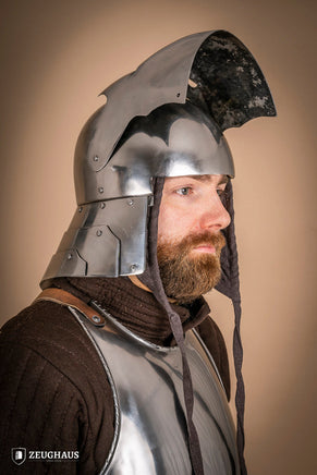 German Sallet Helmet 15th Cent. 1,6mm Polished-GoblinSmith
