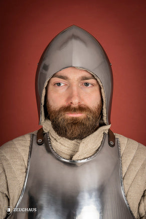 Simple Bascinet Helmet 2mm Polished-GoblinSmith
