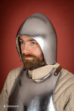 Simple Bascinet Helmet 2mm Polished-GoblinSmith