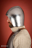 Simple Bascinet Helmet 2mm Polished-GoblinSmith
