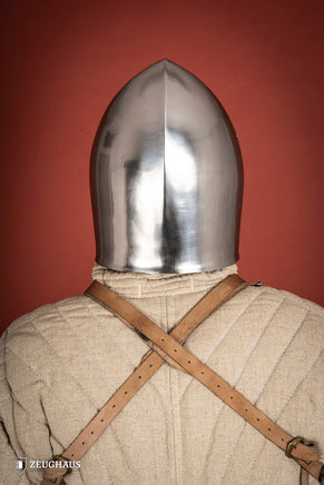 Simple Bascinet Helmet 2mm Polished-GoblinSmith