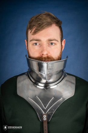 Articulated Gorget with Bevor 1450-1520 1,6mm Polished-GoblinSmith