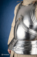 German Breastplate 15th Cent. 1,2mm Polished-GoblinSmith