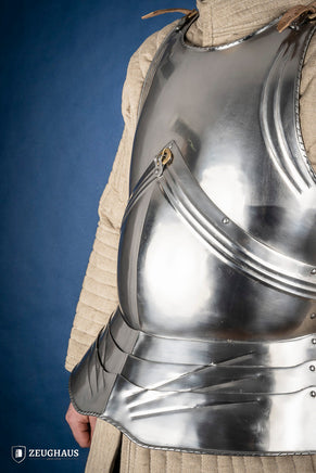 German Breastplate 15th Cent. 1,2mm Polished-GoblinSmith