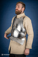 German Breastplate 15th Cent. 1,2mm Polished-GoblinSmith