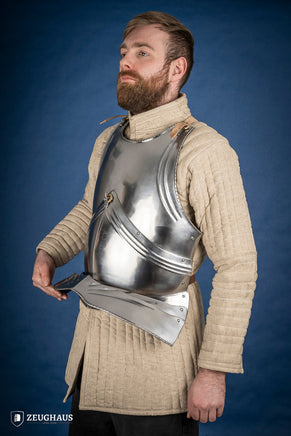 German Breastplate 15th Cent. 1,2mm Polished-GoblinSmith