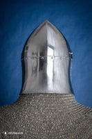 Sugar Loaf Helmet with Visor 1,6mm with Brass-GoblinSmith