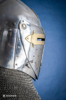 Sugar Loaf Helmet with Visor 1,6mm with Brass-GoblinSmith