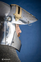 Sugar Loaf Helmet with Visor 1,6mm with Brass-GoblinSmith