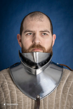 Articulated Gorget with Bevor 1480-1500 2mm Polished-GoblinSmith