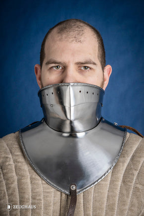 Articulated Gorget with Bevor 1480-1500 2mm Polished-GoblinSmith