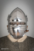Bascinet Helmet with Visor 2.5mm Polished-GoblinSmith