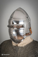 Bascinet Helmet with Visor 2.5mm Polished-GoblinSmith