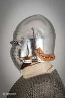 Bascinet Helmet with Visor 2.5mm Polished-GoblinSmith