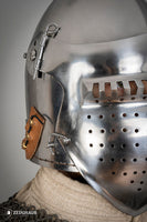 Bascinet Helmet with Visor 2.5mm Polished-GoblinSmith