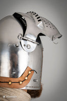 Bascinet Helmet with Visor 2.5mm Polished-GoblinSmith