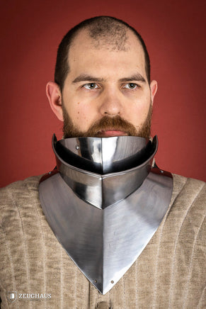 Articulated Gorget with Bevor 1450-1550 1,6mm Polished-GoblinSmith