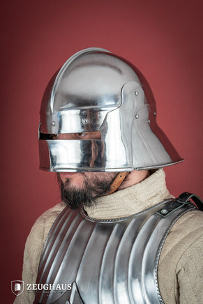 Infantry Sallet Helmet 1,6mm Polished-GoblinSmith