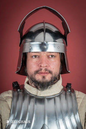 Infantry Sallet Helmet 1,6mm Polished-GoblinSmith