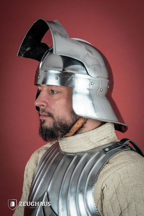 Infantry Sallet Helmet 1,6mm Polished-GoblinSmith