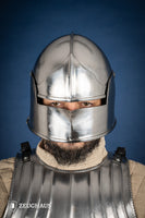 Burgundian Sallet Helmet 1,6mm Polished-GoblinSmith