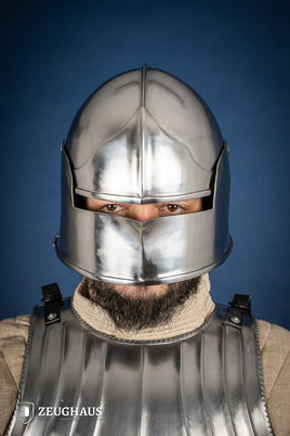 Burgundian Sallet Helmet 1,6mm Polished-GoblinSmith