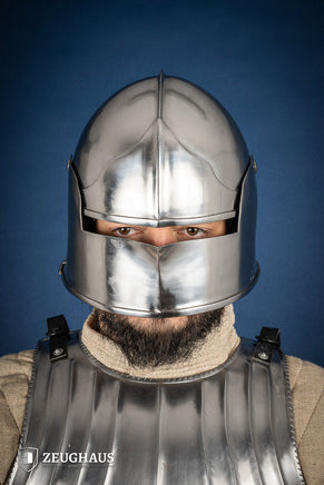 Burgundian Sallet Helmet 1,6mm Polished-GoblinSmith