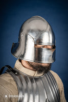 Burgundian Sallet Helmet 1,6mm Polished-GoblinSmith