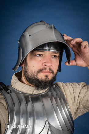 Burgundian Sallet Helmet 1,6mm Polished-GoblinSmith