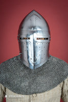 Sugar Loaf Helmet with Visor 1,6mm Polished-GoblinSmith