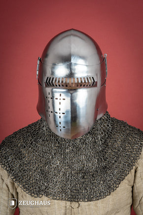 Bascinet Helmet 14th Cent. 1.6mm Polished-GoblinSmith