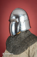 Bascinet Helmet 14th Cent. 1.6mm Polished-GoblinSmith
