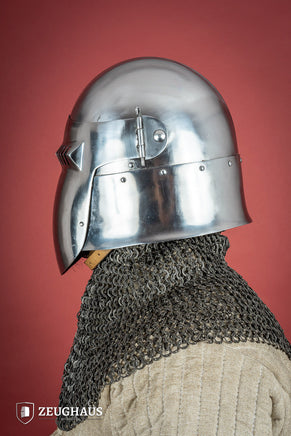 Bascinet Helmet 14th Cent. 1.6mm Polished-GoblinSmith