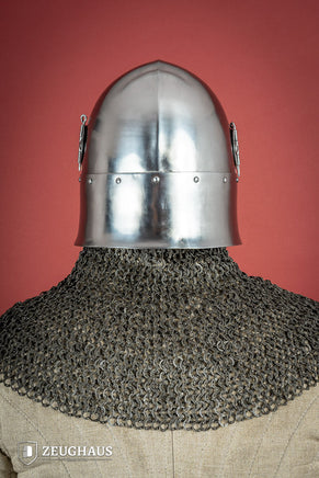 Bascinet Helmet 14th Cent. 1.6mm Polished-GoblinSmith