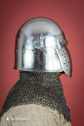 Bascinet Helmet 14th Cent. 1.6mm Polished-GoblinSmith