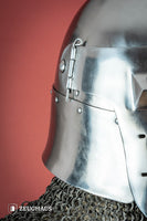 Bascinet Helmet 14th Cent. 1.6mm Polished-GoblinSmith