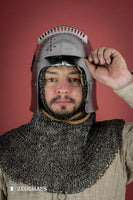 Bascinet Helmet 14th Cent. 1.6mm Polished-GoblinSmith