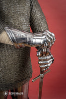 German Gauntlets 15th Cent. 1,2mm Polished-GoblinSmith