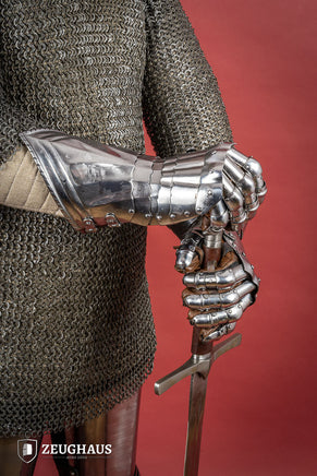 German Gauntlets 15th Cent. 1,2mm Polished-GoblinSmith