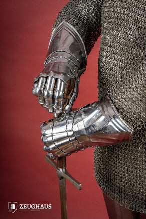 German Gauntlets 15th Cent. 1,2mm Polished-GoblinSmith