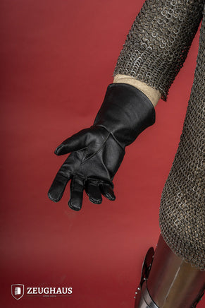 Historical Leather Gloves Black-GoblinSmith
