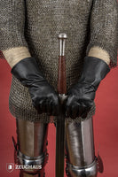 Historical Leather Gloves Black-GoblinSmith