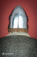 Full Visor Bascinet Helmet 2mm Polished-GoblinSmith