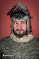 Full Visor Bascinet Helmet 2mm Polished-GoblinSmith