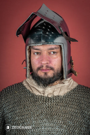 Full Visor Bascinet Helmet 2mm Polished-GoblinSmith