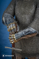 German Gauntlets 15th Cent. 1,2mm with Brass-GoblinSmith