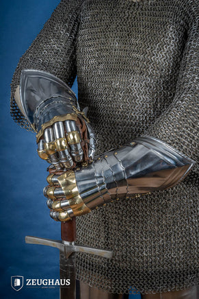 German Gauntlets 15th Cent. 1,2mm with Brass-GoblinSmith