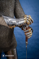 German Gauntlets 15th Cent. 1,2mm with Brass-GoblinSmith