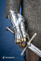 German Gauntlets 15th Cent. 1,2mm with Brass-GoblinSmith