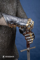 German Gauntlets 15th Cent. 1,2mm with Brass-GoblinSmith